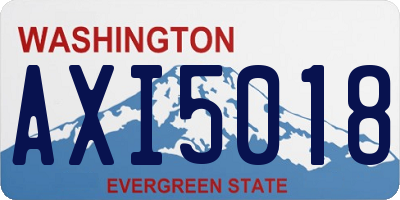 WA license plate AXI5018