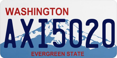 WA license plate AXI5020