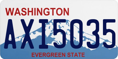 WA license plate AXI5035