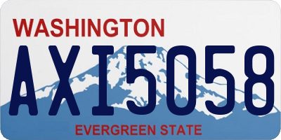 WA license plate AXI5058