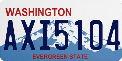 WA license plate AXI5104