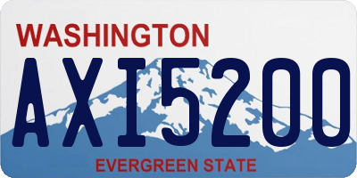 WA license plate AXI5200