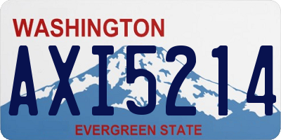 WA license plate AXI5214