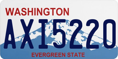 WA license plate AXI5220