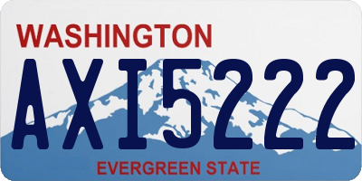 WA license plate AXI5222