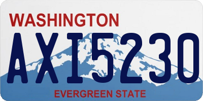 WA license plate AXI5230
