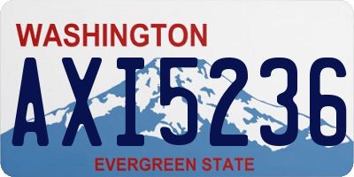 WA license plate AXI5236