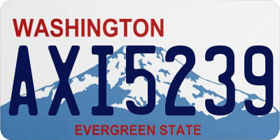 WA license plate AXI5239