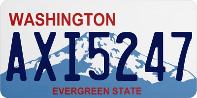 WA license plate AXI5247