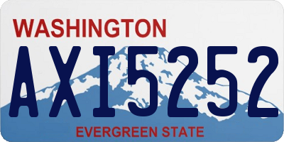 WA license plate AXI5252