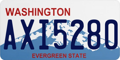 WA license plate AXI5280