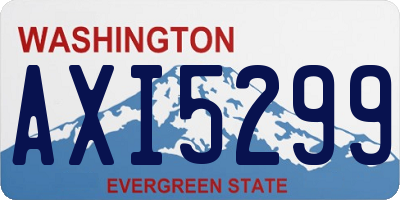 WA license plate AXI5299