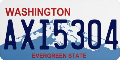 WA license plate AXI5304