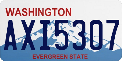 WA license plate AXI5307