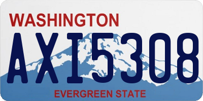 WA license plate AXI5308