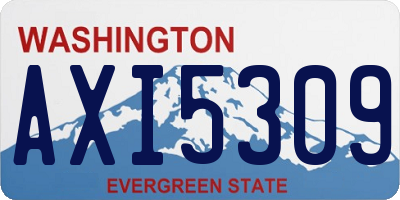 WA license plate AXI5309