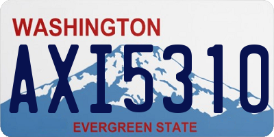 WA license plate AXI5310