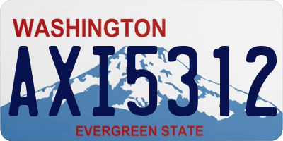 WA license plate AXI5312