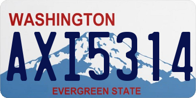 WA license plate AXI5314