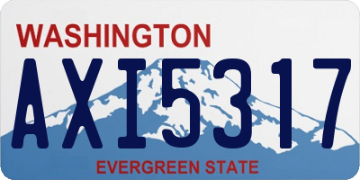WA license plate AXI5317