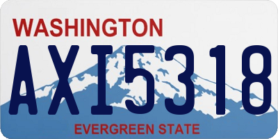 WA license plate AXI5318