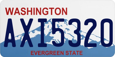 WA license plate AXI5320