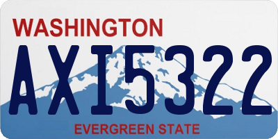 WA license plate AXI5322