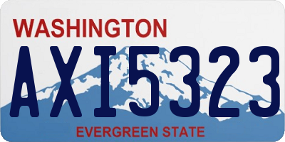 WA license plate AXI5323