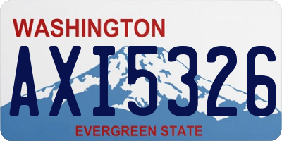WA license plate AXI5326