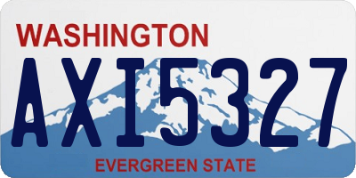 WA license plate AXI5327