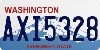 WA license plate AXI5328