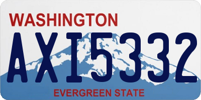 WA license plate AXI5332