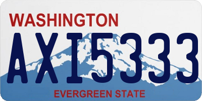 WA license plate AXI5333