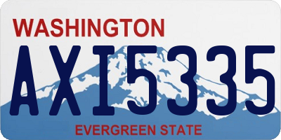 WA license plate AXI5335
