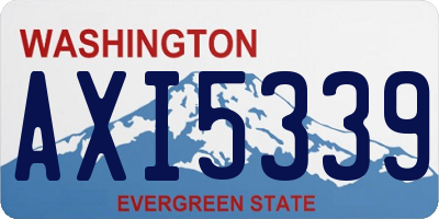 WA license plate AXI5339