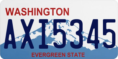 WA license plate AXI5345