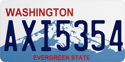 WA license plate AXI5354