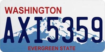 WA license plate AXI5359