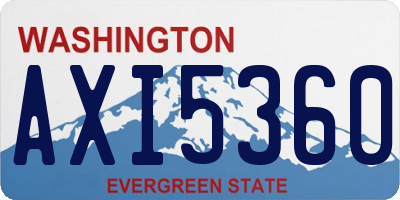 WA license plate AXI5360