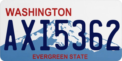 WA license plate AXI5362