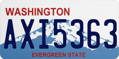 WA license plate AXI5363