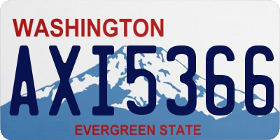 WA license plate AXI5366