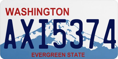 WA license plate AXI5374