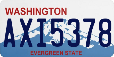 WA license plate AXI5378