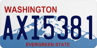 WA license plate AXI5381