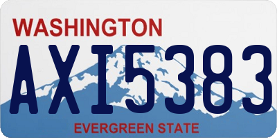 WA license plate AXI5383