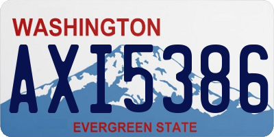 WA license plate AXI5386