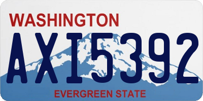 WA license plate AXI5392