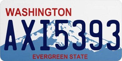 WA license plate AXI5393