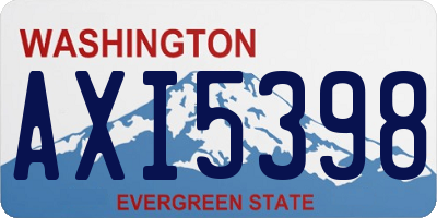 WA license plate AXI5398